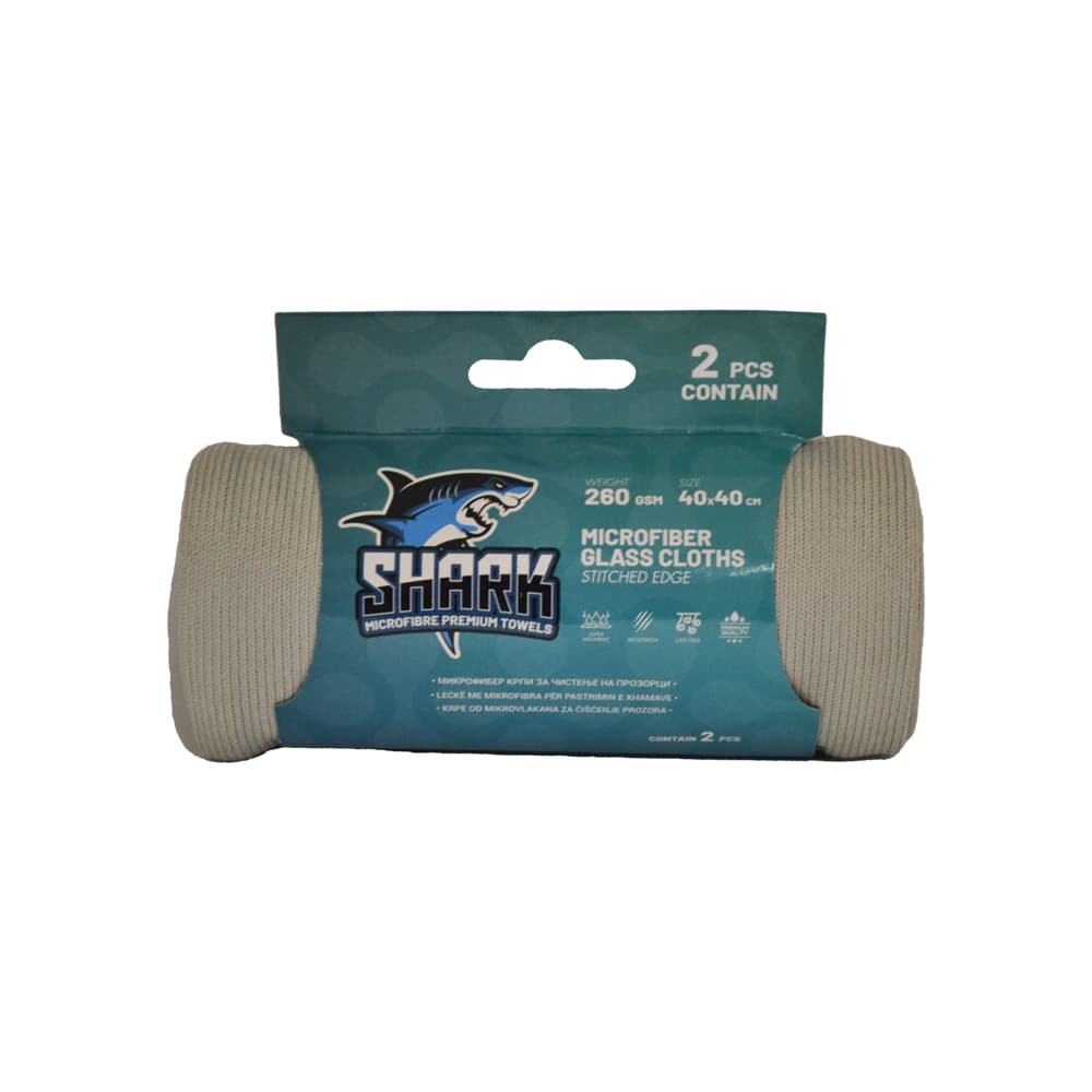 Shark leckë me mikrofibra për pastrimin e xhamave 2pcs 40x40  4202 thumbnail 1