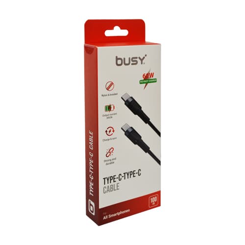 Busy Kabllo Type C to Type C 1 m 60W thumbnail 1