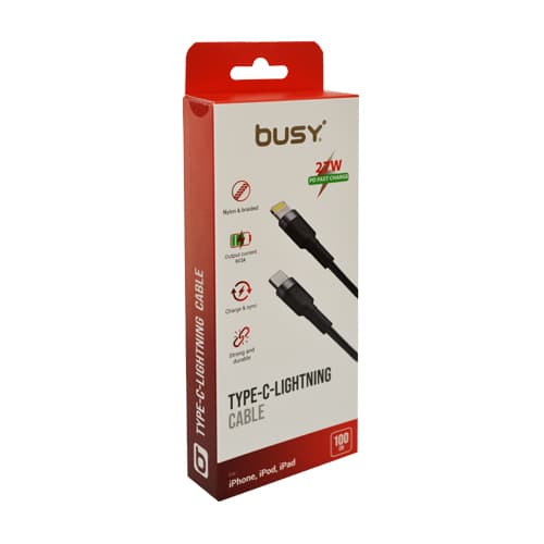 Busy Kabllo per iphone me Type C 1 m 27W Zez thumbnail 1
