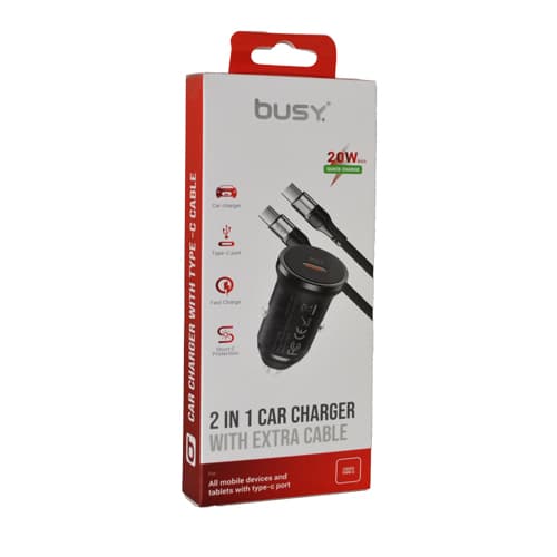 Busy Mbushes per veture me kabllo Type-c to Type-c thumbnail 1