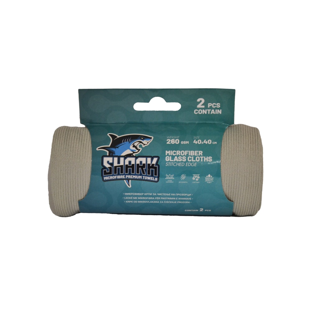 Shark leckë me mikrofibra për pastrimin e xhamave 2pcs 40x40  4202