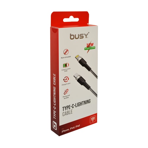 Busy Kabllo per iphone me Type C 1 m 27W Silver