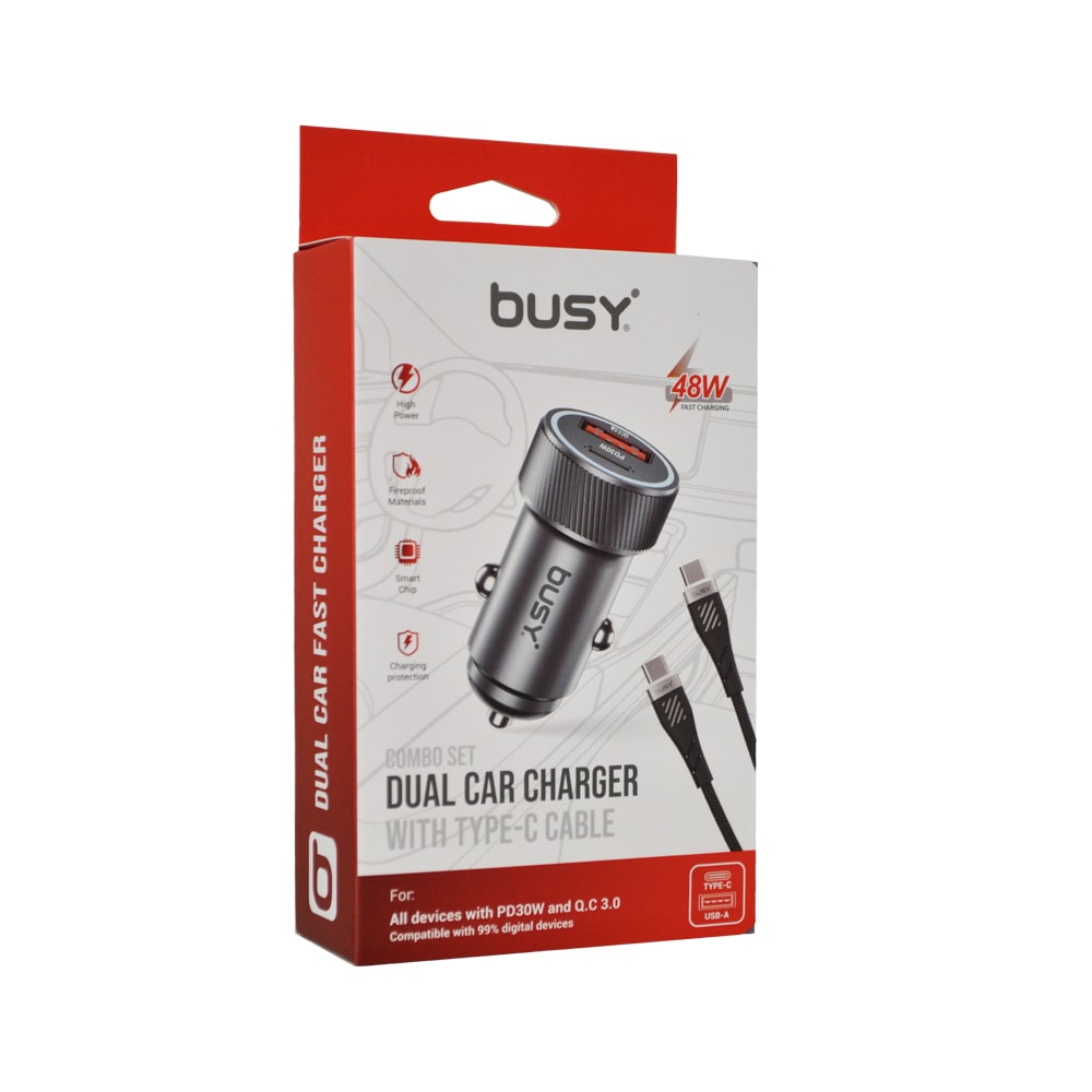 Busy Mbushes per veture me kabllo Type-c to type-c