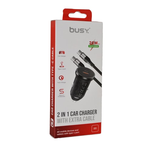 Busy Mbushes per veture me kabllo Type-c to Type-c