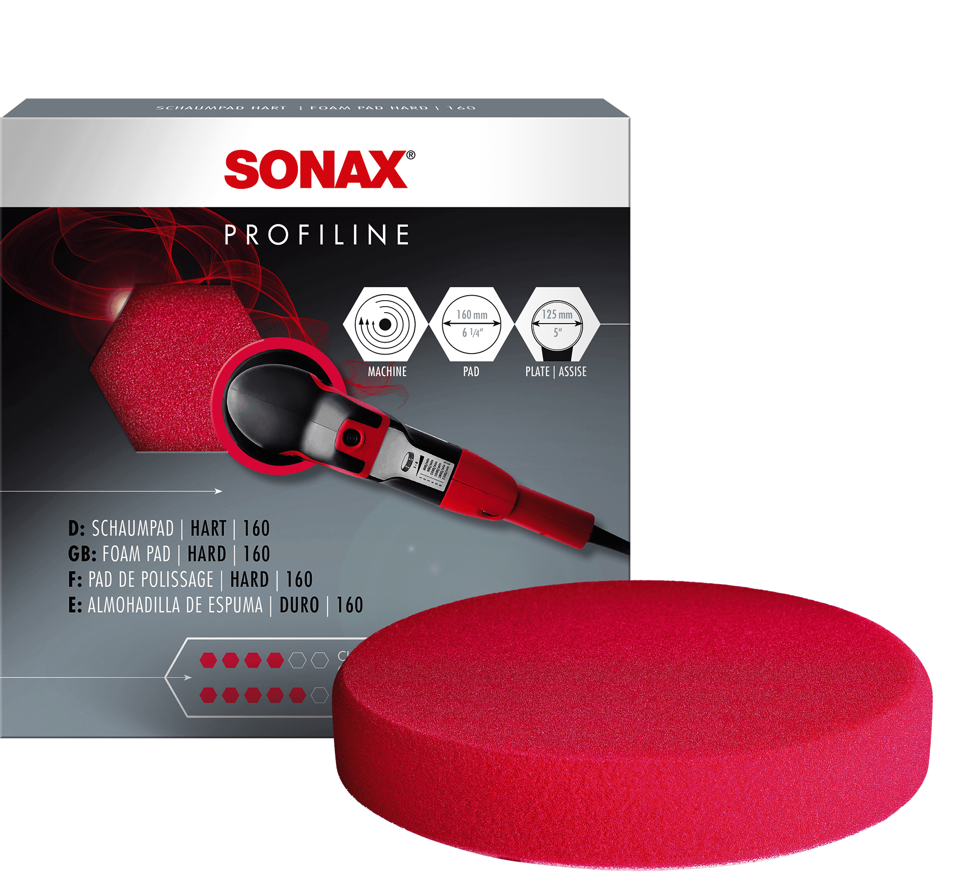 SONAX Profiline Sfungjer për Polirim i Kuqe 160